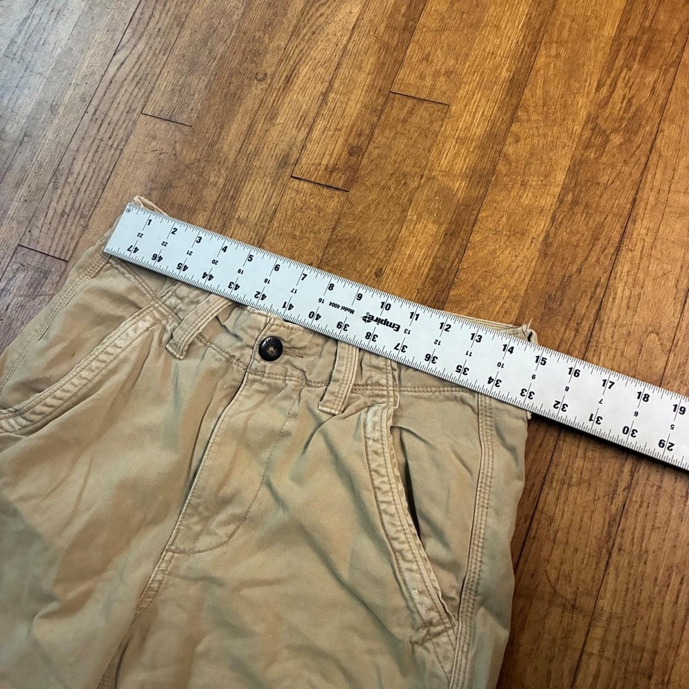 American Eagle Vintage Y2K Baggy Cargo Shorts Tan Cotton Women 28 - Picture 5 of 8